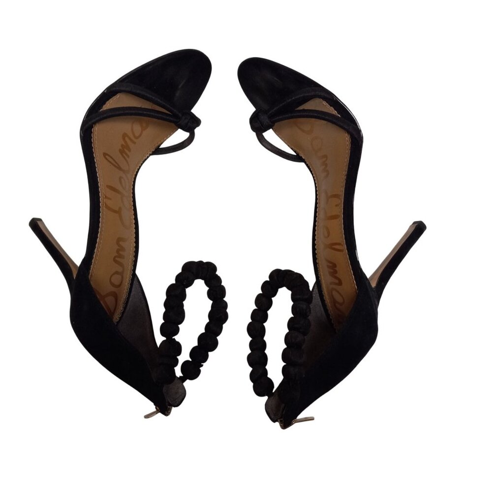 Sam Edelman size 10 Aria Stiletto Black Suede Ankle Strap High Heels Pumps - Picture 4 of 11